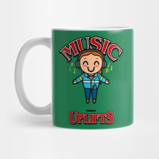 Funny Cute Kawaii Retro 80's Funny Music Lover Meme Cartoon Mug